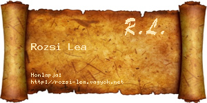Rozsi Lea névjegykártya